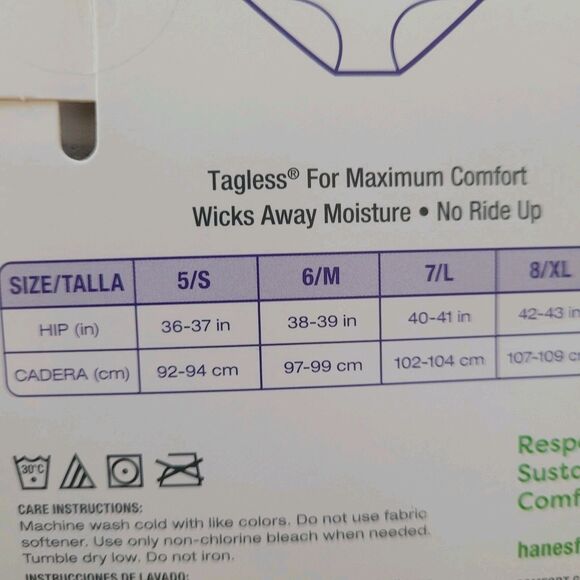 Hanes Underwear Womens 6 Medium Hipsters Cotton Stretch Originals 6 Pairs - Picture 5 of 7